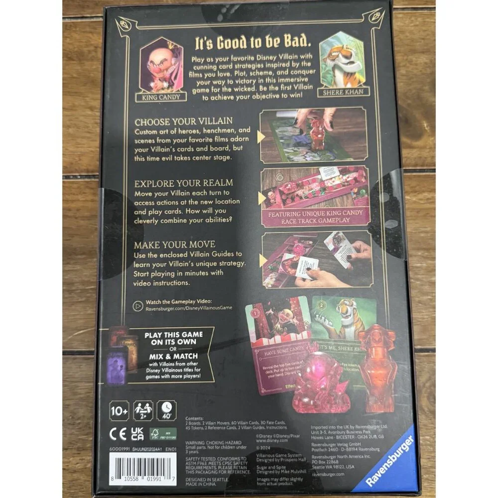 DISNEY Villainous Sugar and spite & TRIVIAL PURSUIT Drop Trivia Game